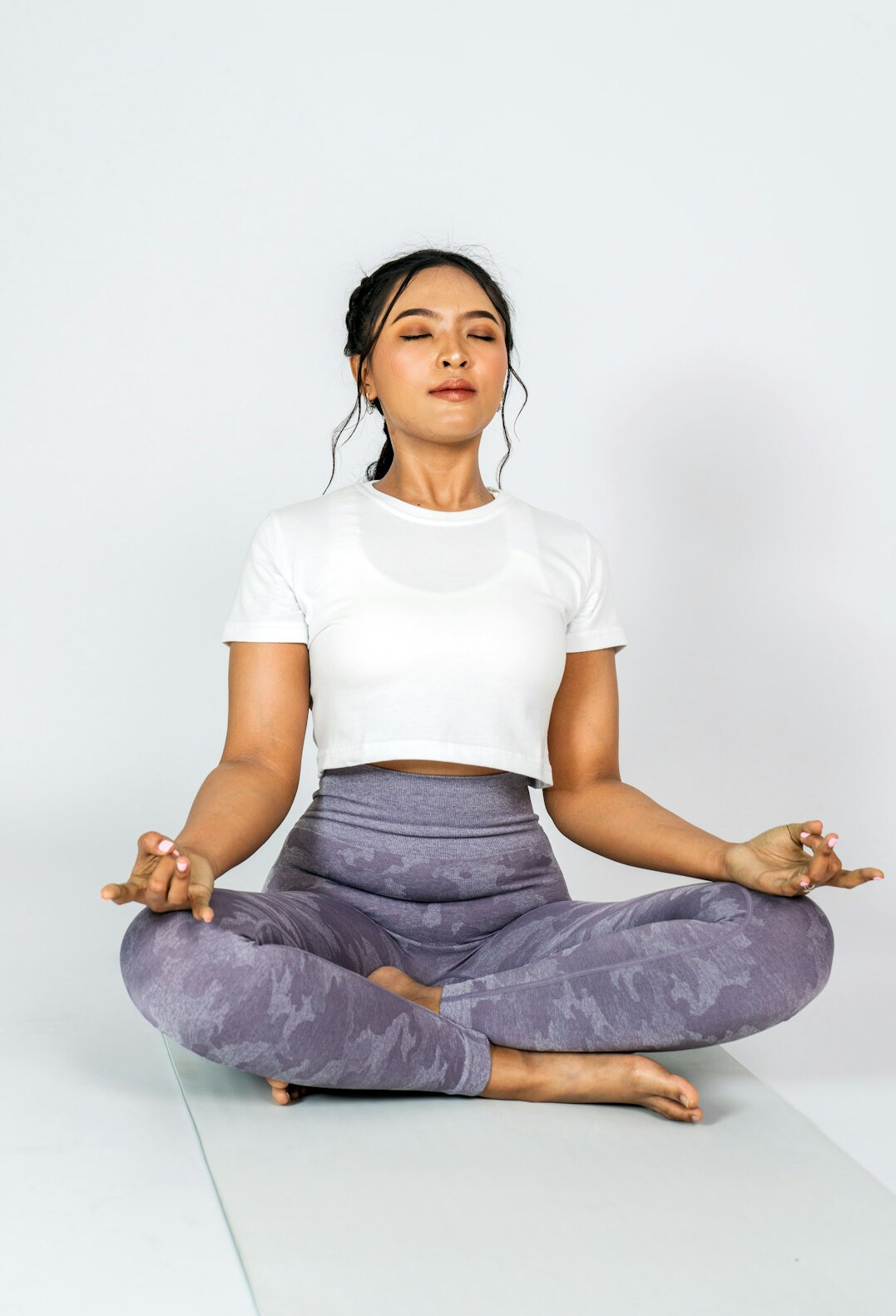 person meditating peacefully